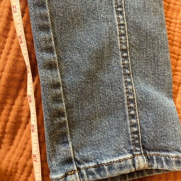 Reformation flattering front seam pocketless stretch skinny jeans - medium wash - Picture 6 of 8